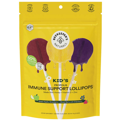 Beekeeper's Naturals Kid's Propolis Soothing Lollipops - Wholistic Nutrition - Default - Beekeeper's Naturals