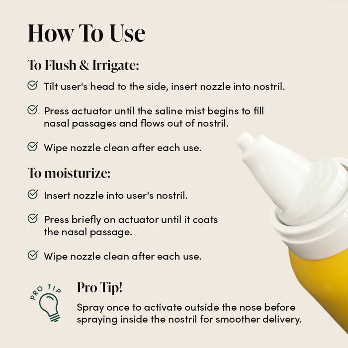 Beekeeper's Naturals Kid's Saline Nasal Mist - Wholistic Nutrition - Wholistic Medicine Cabinet - Beekeeper's Naturals