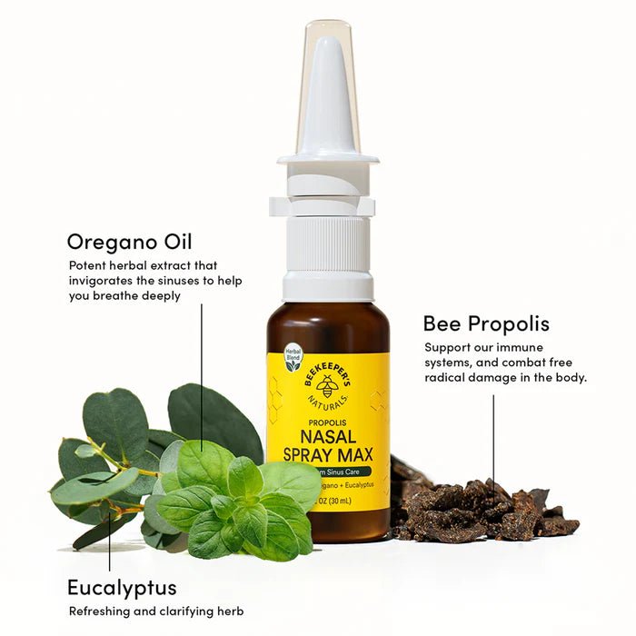 Beekeeper's Naturals Nasal Spray Max - Wholistic Nutrition - Wholistic Medicine Cabinet - Beekeeper's Naturals