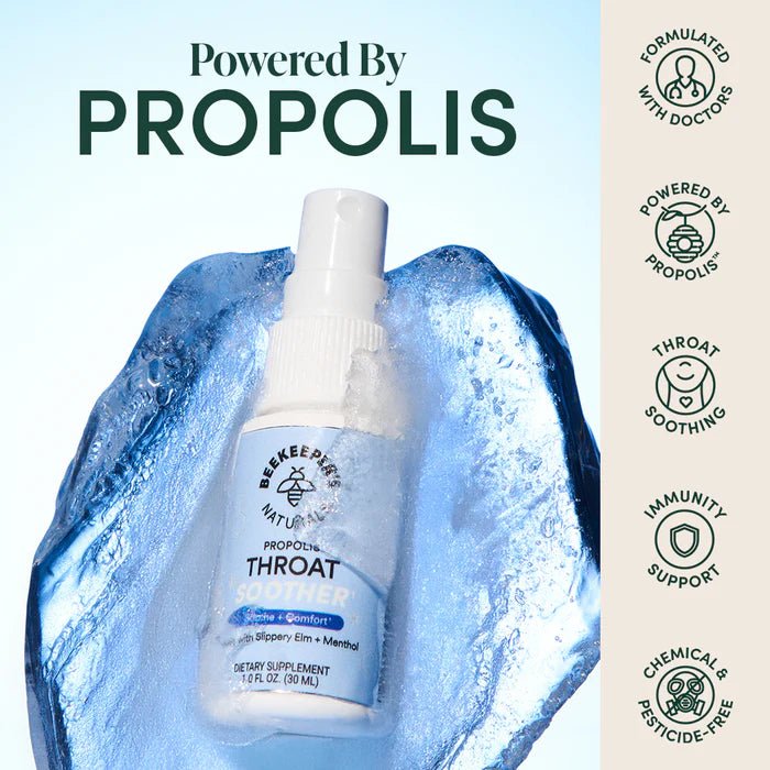 Beekeeper's Naturals Propolis Throat Soother - Wholistic Nutrition - Wholistic Medicine Cabinet - Beekeeper's Naturals