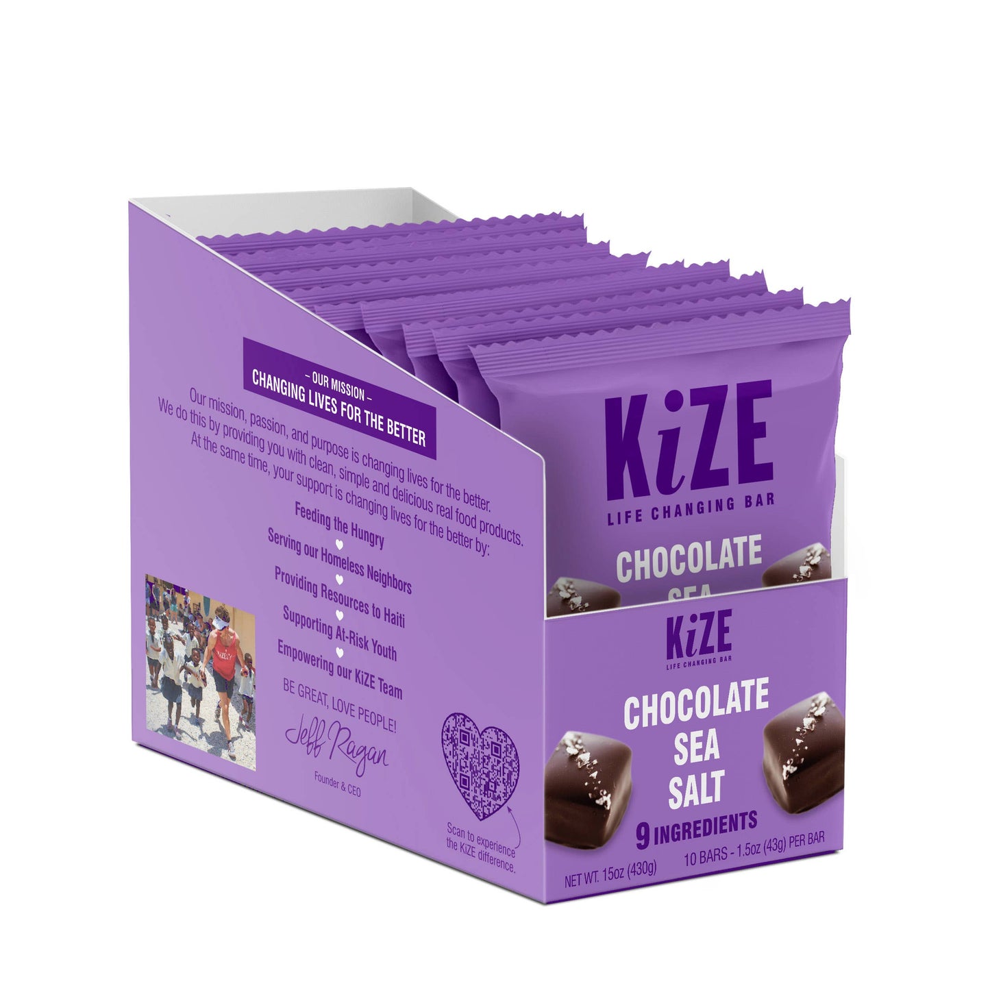KiZE Chocolate Sea Salt - Individual bar