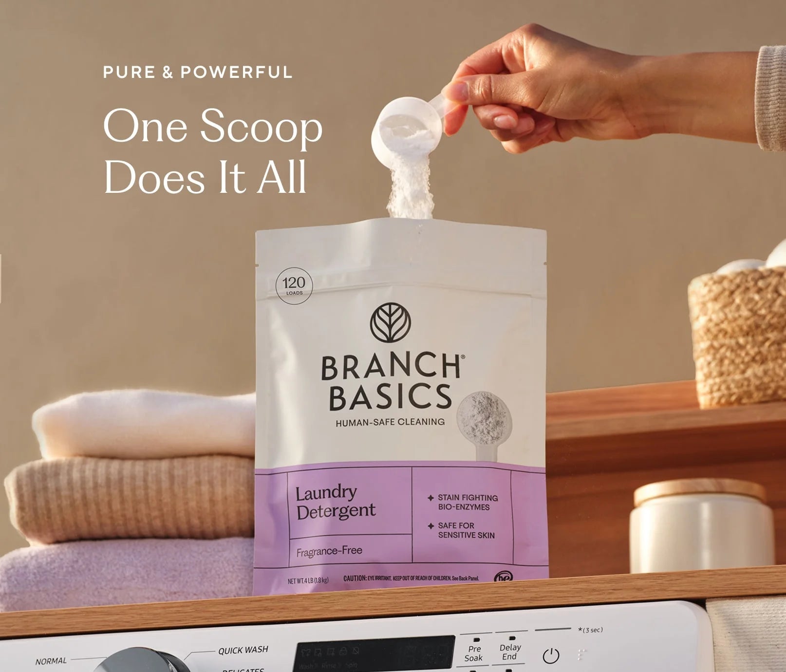 Branch Basics Laundry Detergent - 4 lbs. (Fragrance - Free) - Wholistic Nutrition - Cleaning & Laundry - Branch Basics