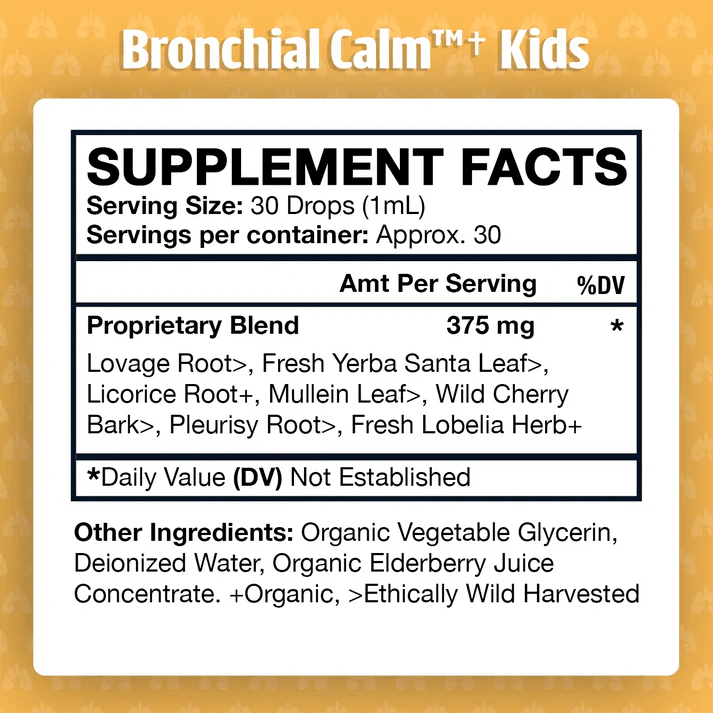 Bronchial Calm™✝︎ Kids - Wholistic Nutrition - Wholistic Medicine Cabinet - Dr. Green Life/Mom