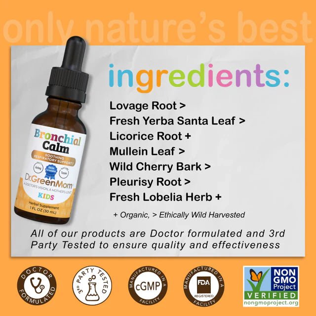 Bronchial Calm™✝︎ Kids - Wholistic Nutrition - Wholistic Medicine Cabinet - Dr. Green Life/Mom