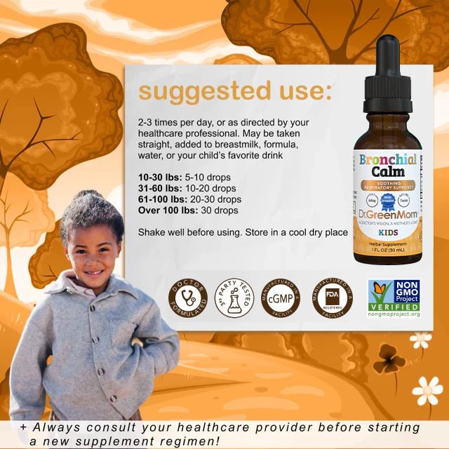 Bronchial Calm™✝︎ Kids - Wholistic Nutrition - Wholistic Medicine Cabinet - Dr. Green Life/Mom