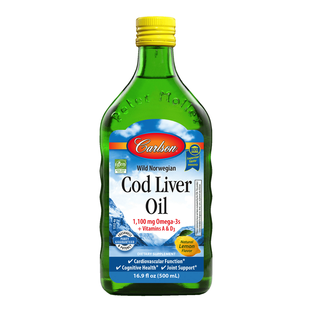 Carlson Cod Liver Oil Lemon 16.9 oz - Wholistic Nutrition-Default-Carlson
