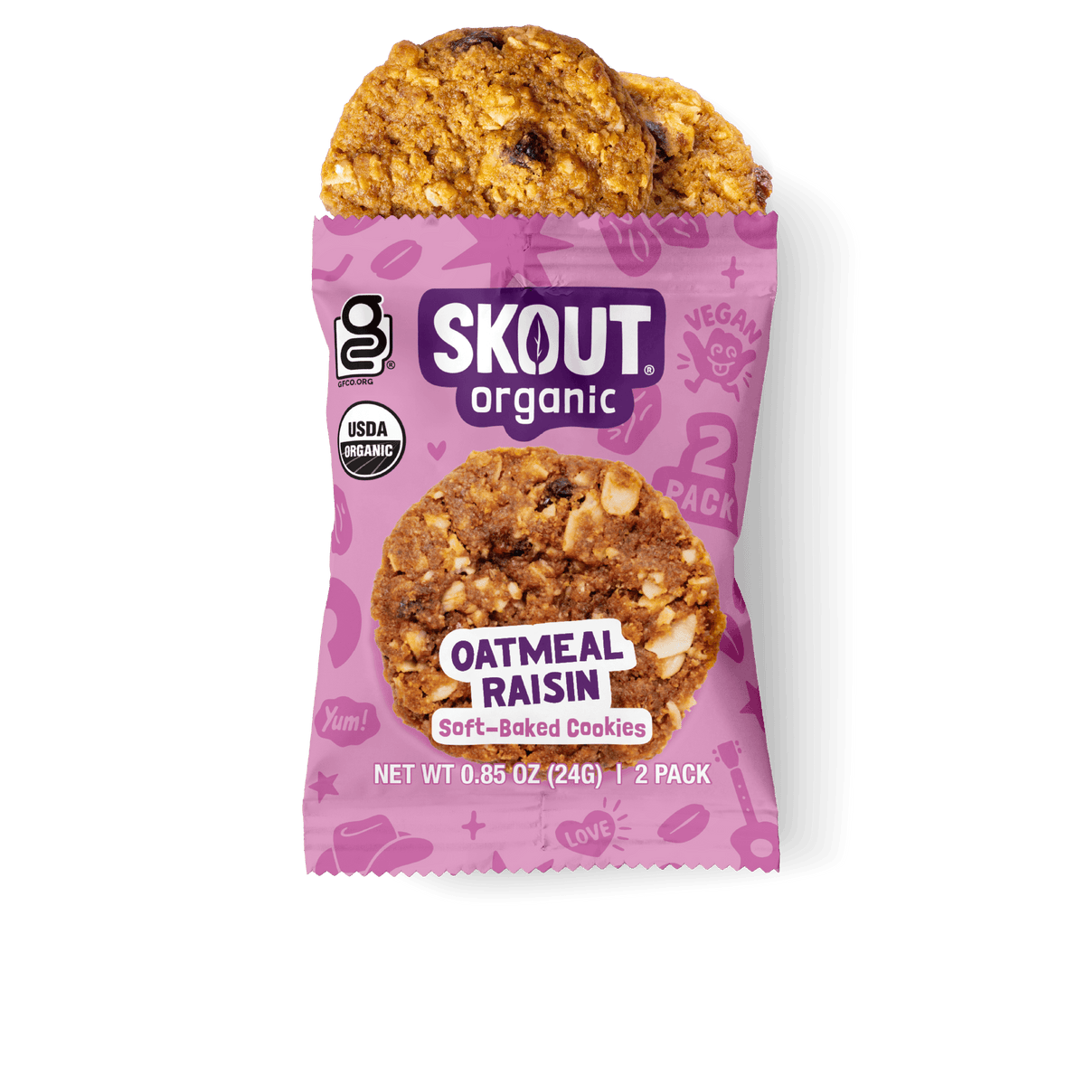 Skout Organic Oatmeal Raisin Soft Baked Cookies