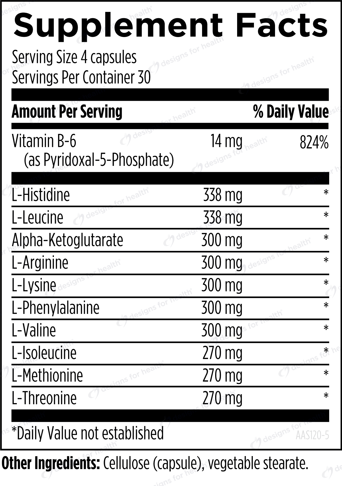 Designs For Health Amino Acid Synergy (120 capsules) - Wholistic Nutrition - Designs for Health