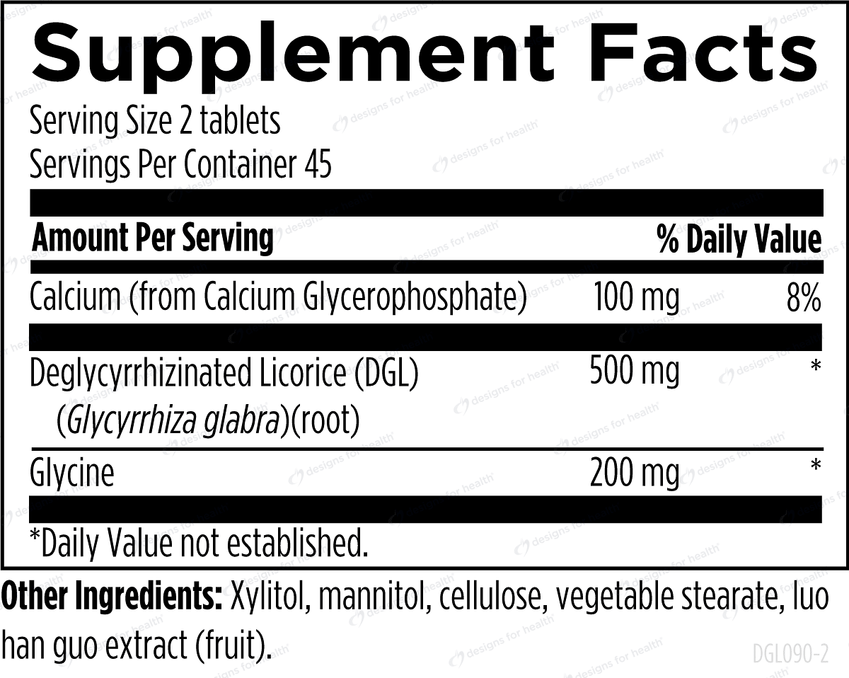 Designs for Health DGL Synergy Chewable - 90 caps - Wholistic Nutrition - Default - Designs for Health