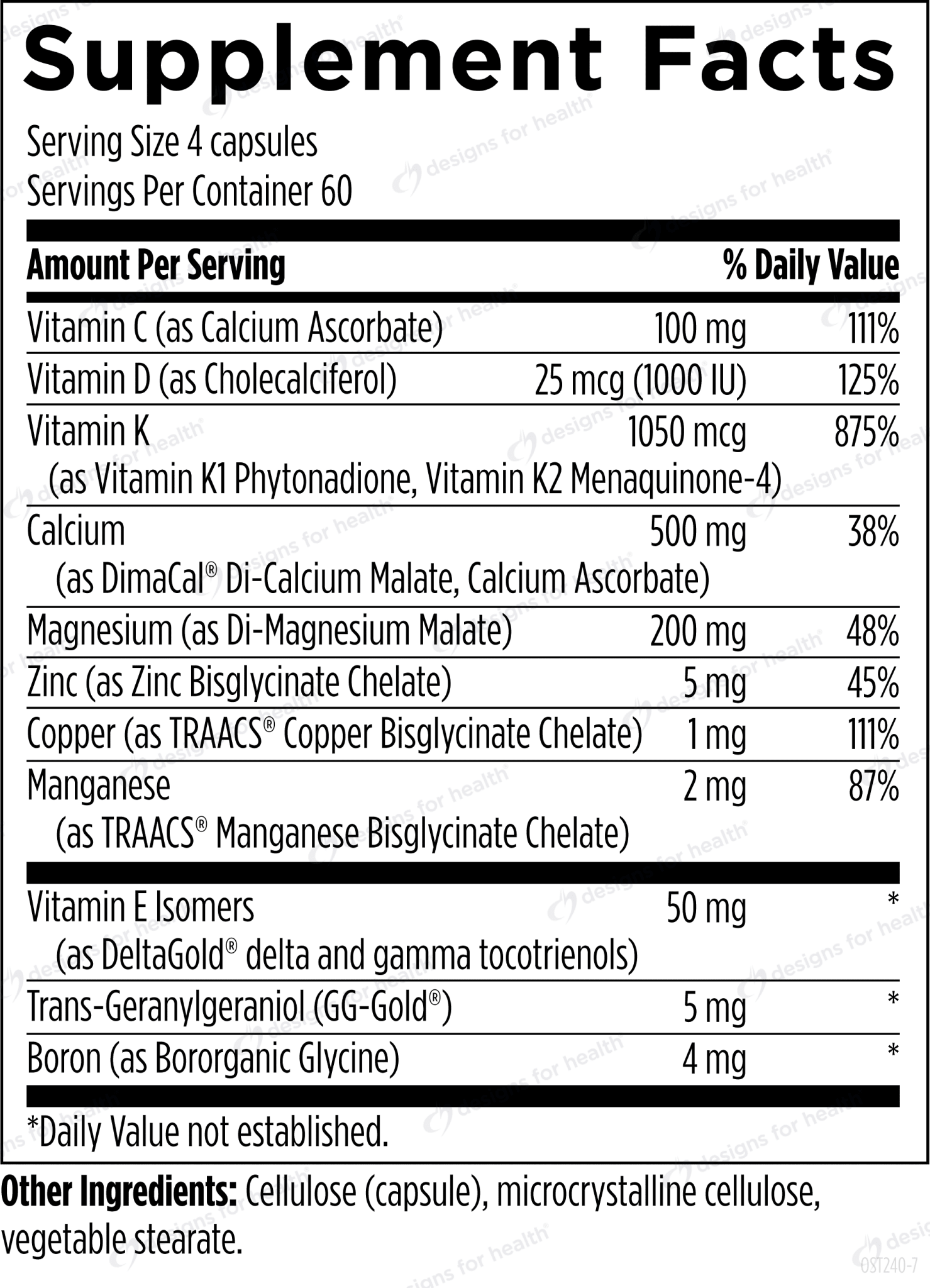 Designs for Health OsteoForce - 240 caps - Wholistic Nutrition - Default - Designs for Health
