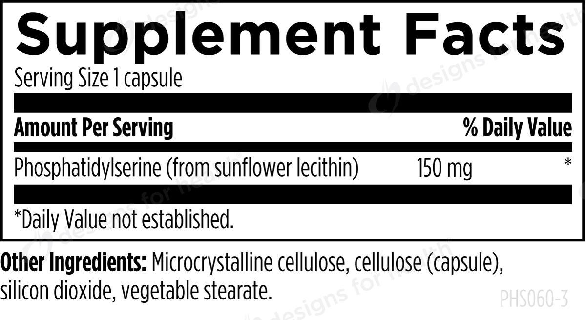 Designs for Health PS 150 Phosphatidylserine - 60 caps - Wholistic Nutrition - Default - Designs for Health