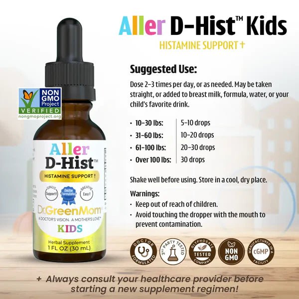 Dr. Green Life Aller D - Hist™ Kids - Wholistic Nutrition - Wholistic Medicine Cabinet - Dr. Green Life/Mom