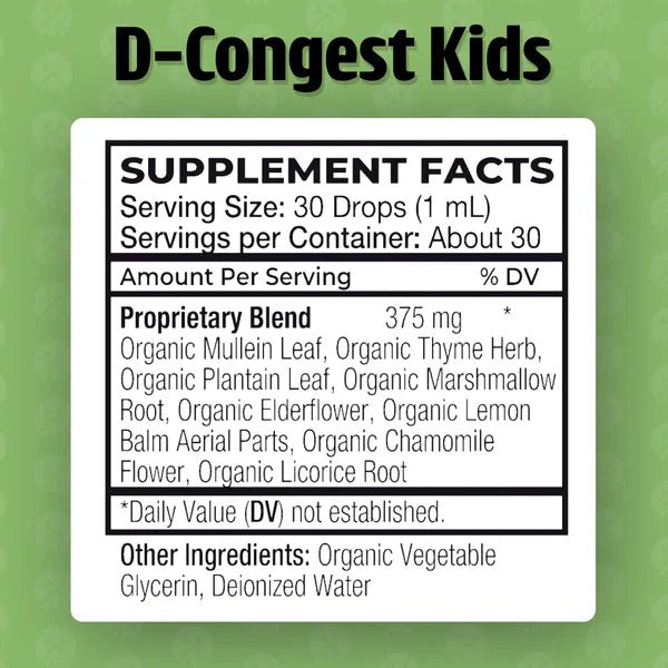 Dr. Green Life D - Congest™ Kids - Wholistic Nutrition - Wholistic Medicine Cabinet - Dr. Green Life/Mom