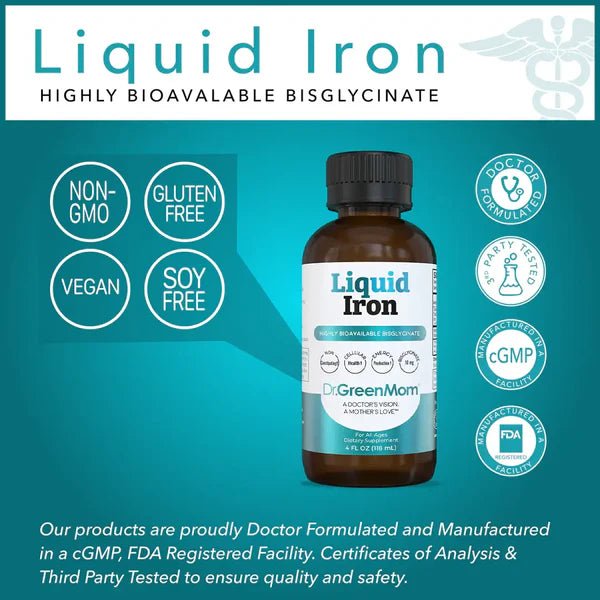 Dr. Green Life Liquid Iron - Wholistic Nutrition - Wellness Supplements - Dr. Green Life/Mom