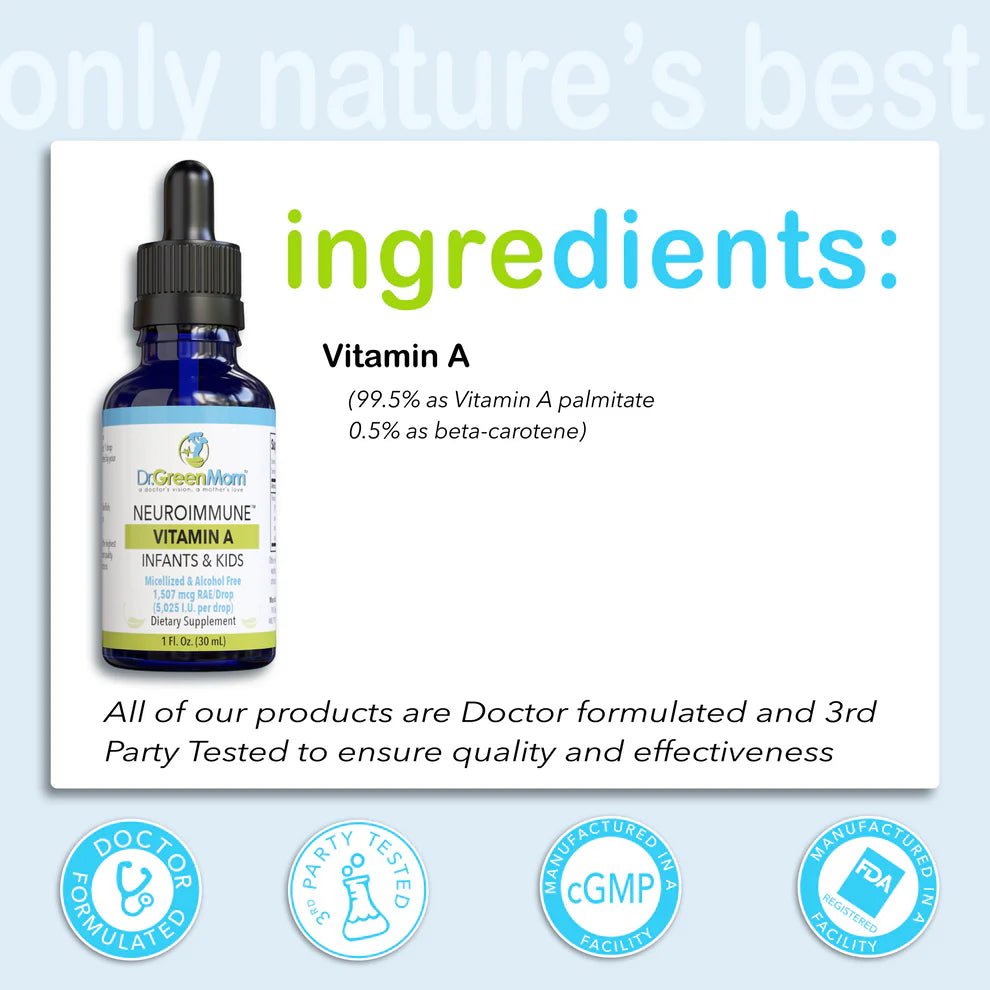 Dr. Green Mom Liquid Vitamin A - 1 oz. - Wholistic Nutrition - Wellness Supplements - Dr. Green Life/Mom