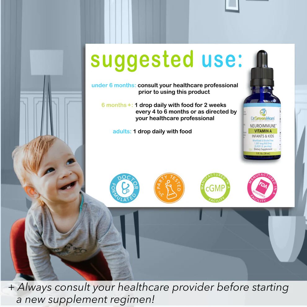 Dr. Green Mom Liquid Vitamin A - 1 oz. - Wholistic Nutrition - Wellness Supplements - Dr. Green Life/Mom