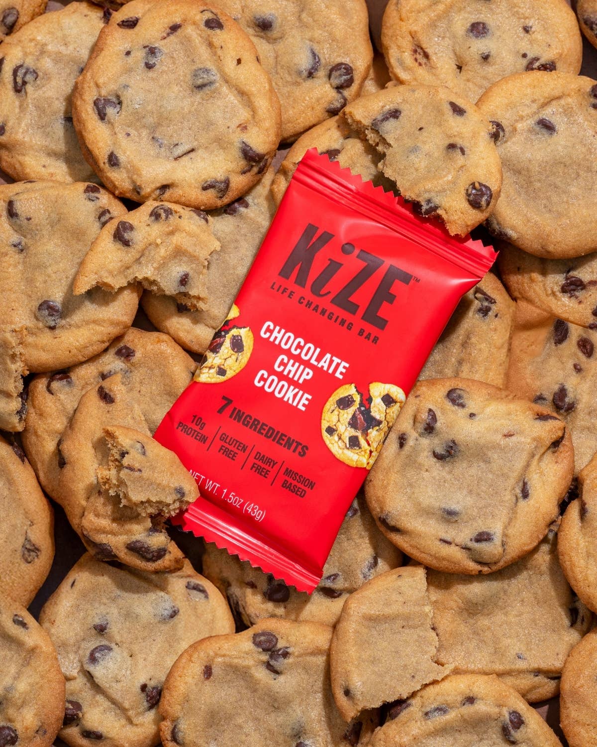 KiZE Chocolate Chip Cookie - Individual bar