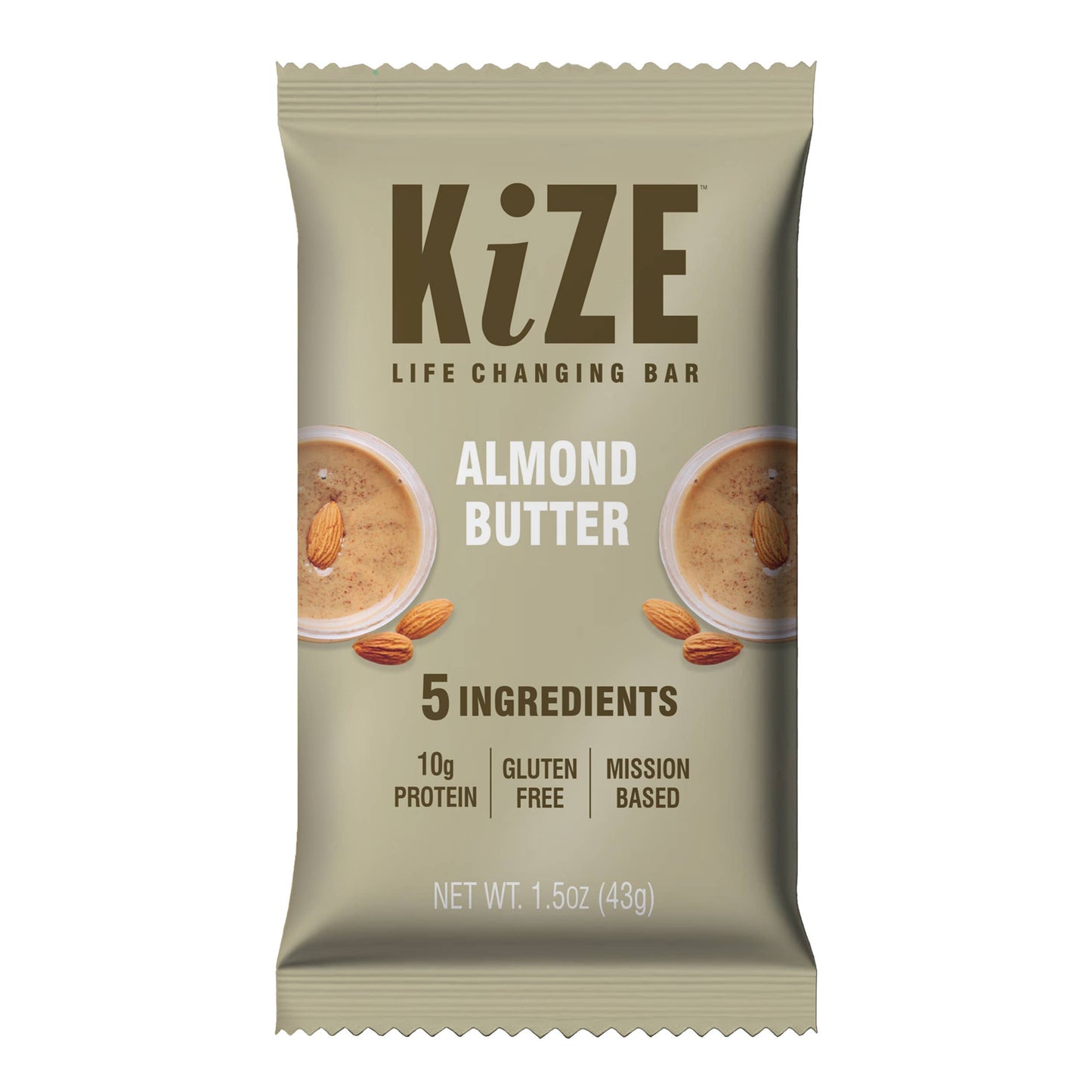 KiZE Almond Butter Bar - 10ct box (CONTAINS DAIRY)