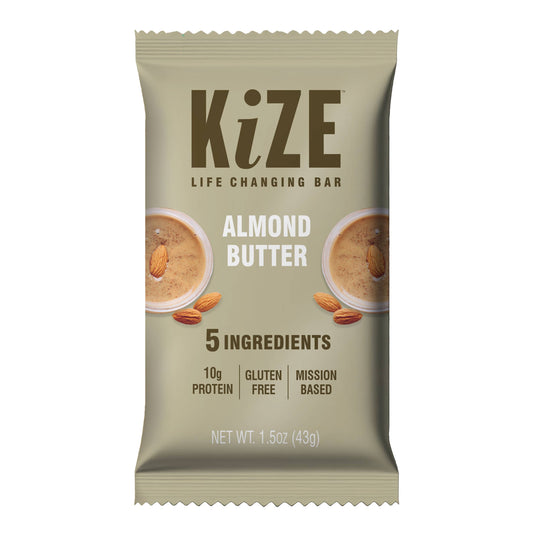 KiZE Almond Butter Bar - 10ct box (CONTAINS DAIRY)