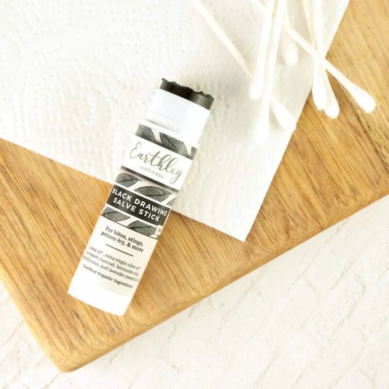 Earthley Black Drawing Salve Stick - Wholistic Nutrition - Hair, Skin & Body Care - Earthley