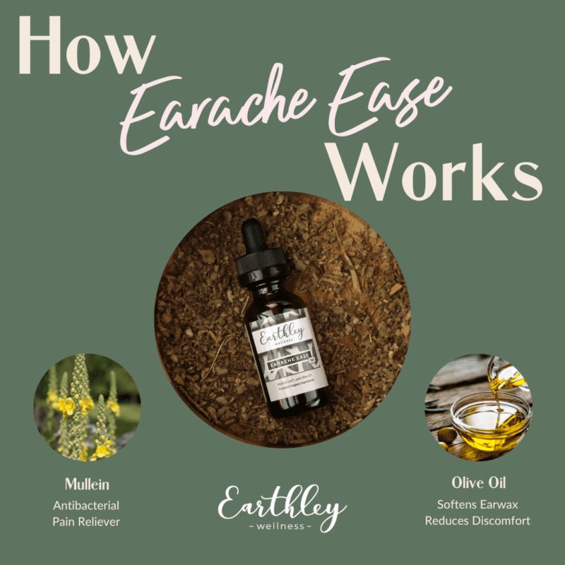 Earthley Earache Ease 1 oz. - Wholistic Nutrition - Hair, Skin & Body Care - Earthley