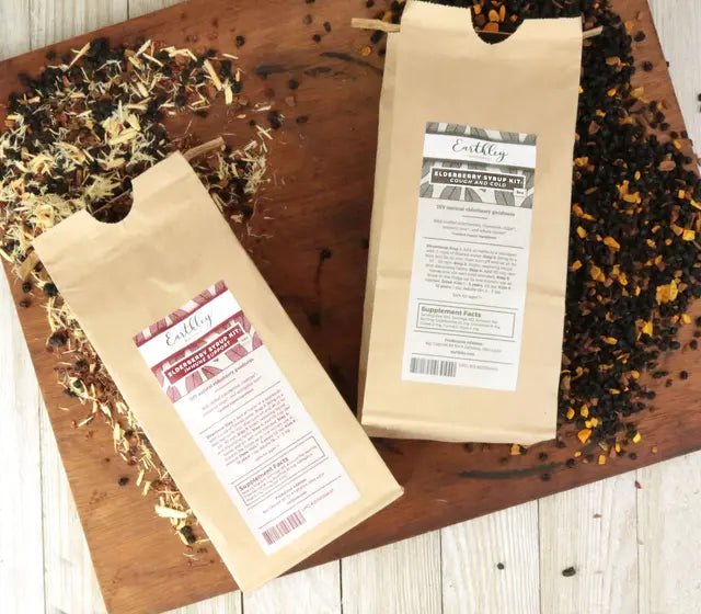 Earthley Elderberry Syrup DIY Kits - Wholistic Nutrition - Wholistic Medicine Cabinet - Earthley