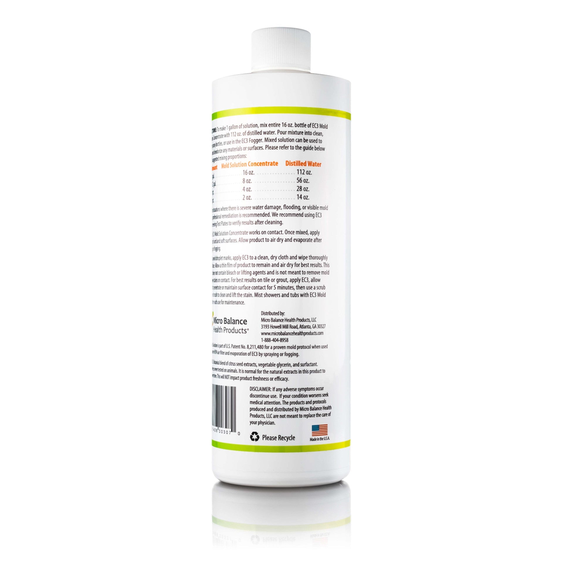 EC3 Mold Solution Concentrate 16 oz. - Wholistic Nutrition - Cleaning & Laundry - Micro Balance Health Products