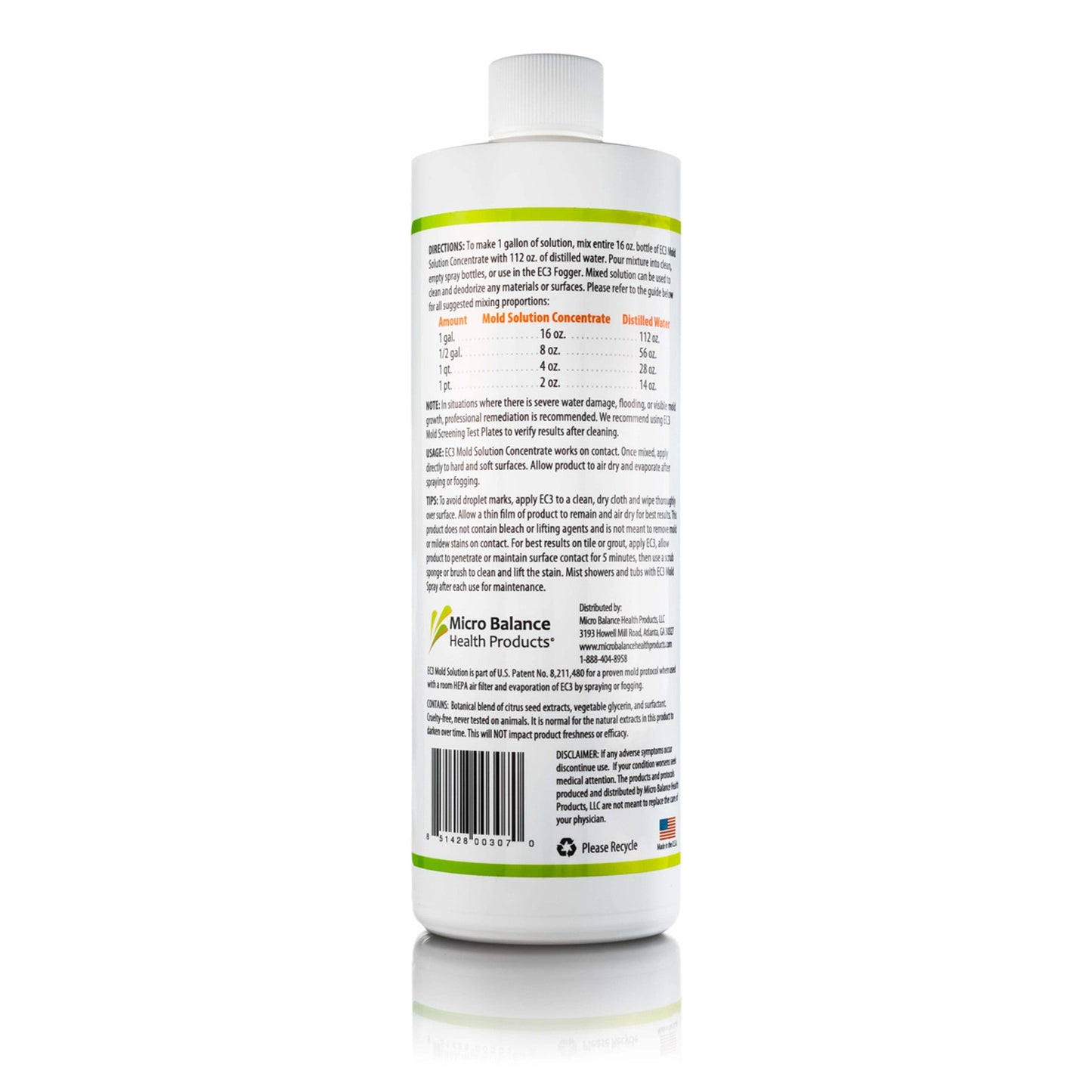 EC3 Mold Solution Concentrate 16 oz. - Wholistic Nutrition - Cleaning & Laundry - Micro Balance Health Products