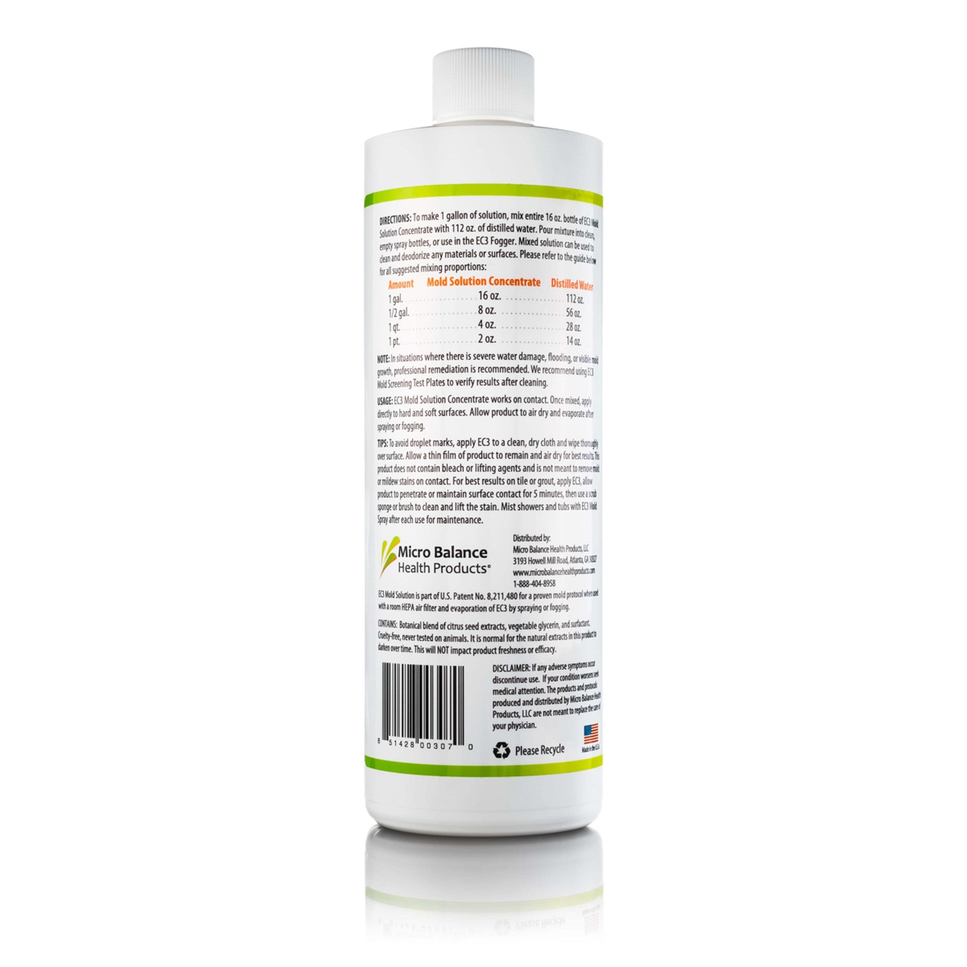 EC3 Mold Solution Concentrate 16 oz. - Wholistic Nutrition - Cleaning & Laundry - Micro Balance Health Products