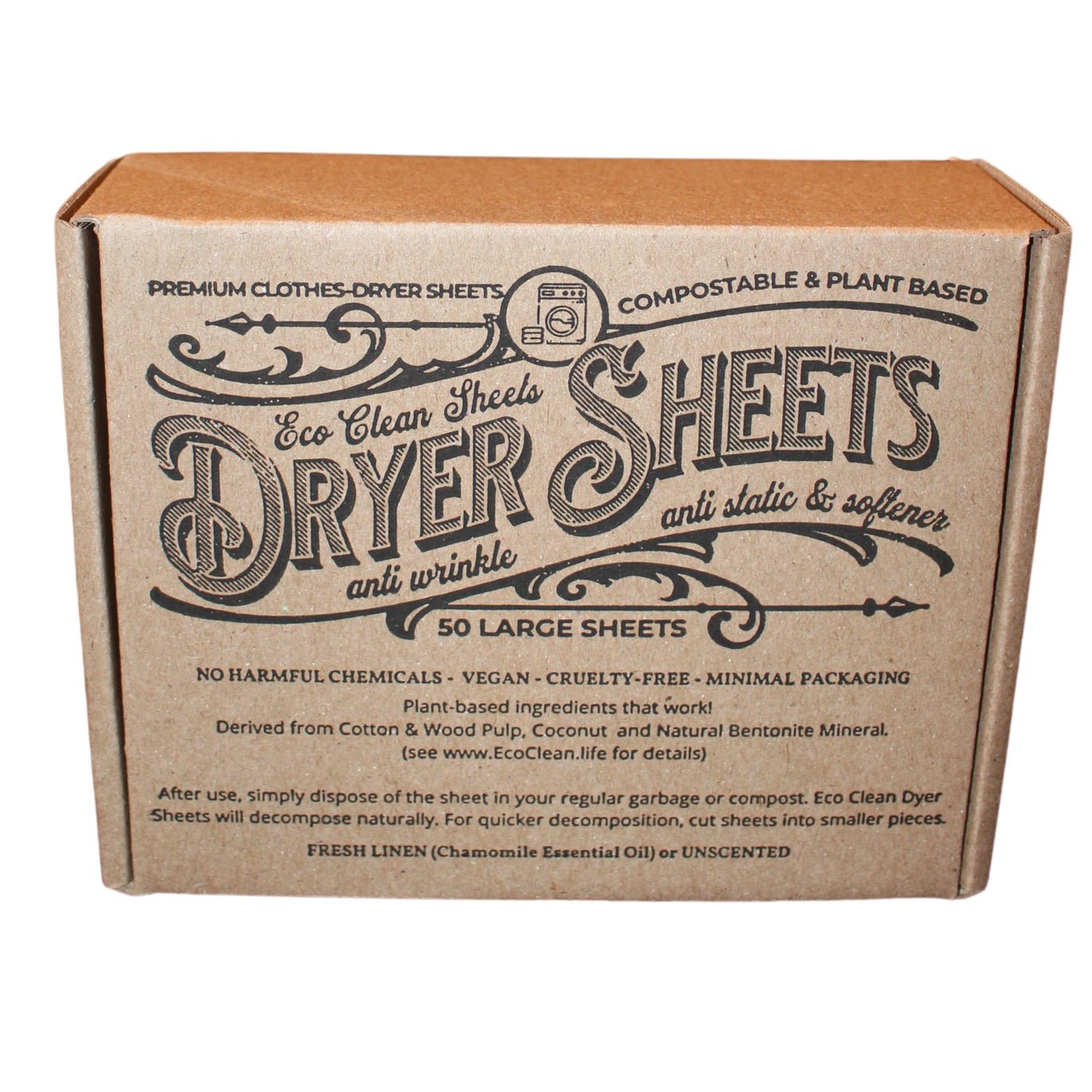 Eco Clean Sheets Dryer Sheets - 50 Lg. Sheets - Wholistic Nutrition - Cleaning & Laundry - Eco Clean Sheets
