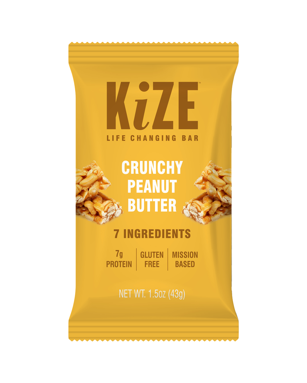 KiZE Crunchy Peanut Butter - Individual bar