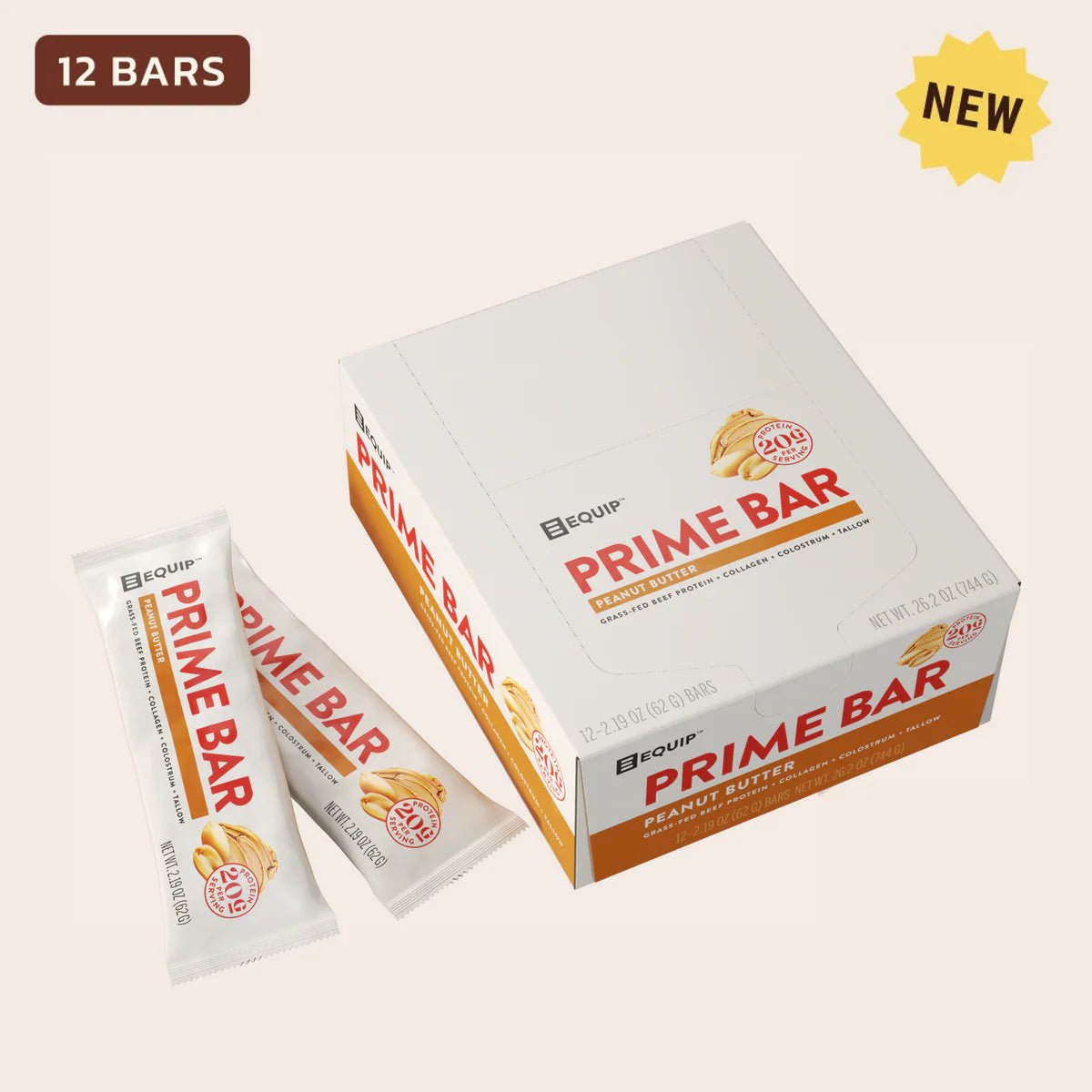Equip Prime Bar - Box of 12 - Wholistic Nutrition - Snacks - Equip