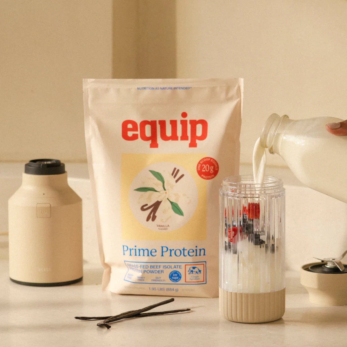 Equip Prime Protein - New - Sweetened with coconut sugar + monk fruit (4g sugar) - Wholistic Nutrition - Protein Powder & Collagen - Equip