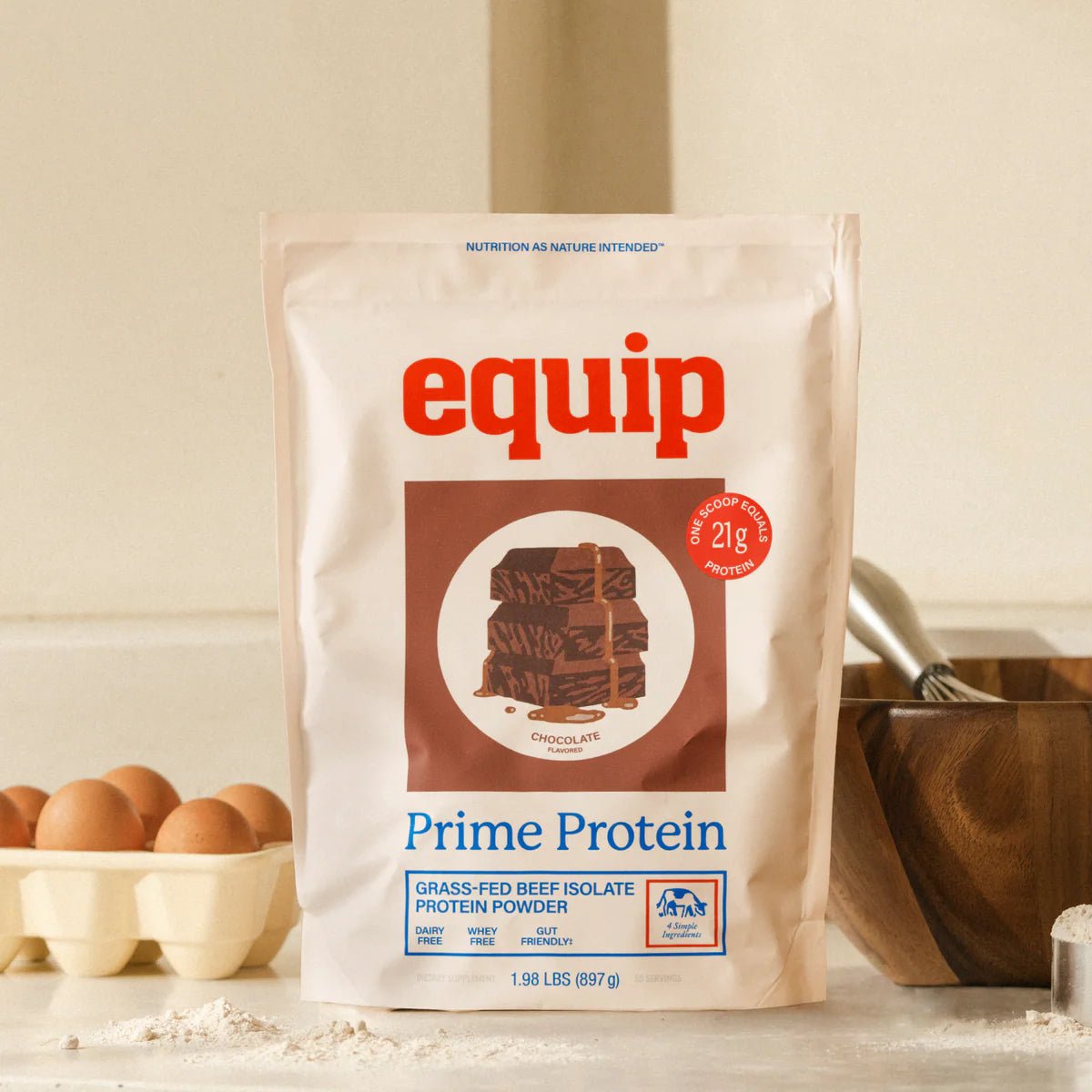 Equip Prime Protein - Original No Added Sugar (Sweetened with Stevia) - Wholistic Nutrition - Protein Powder & Collagen - Equip