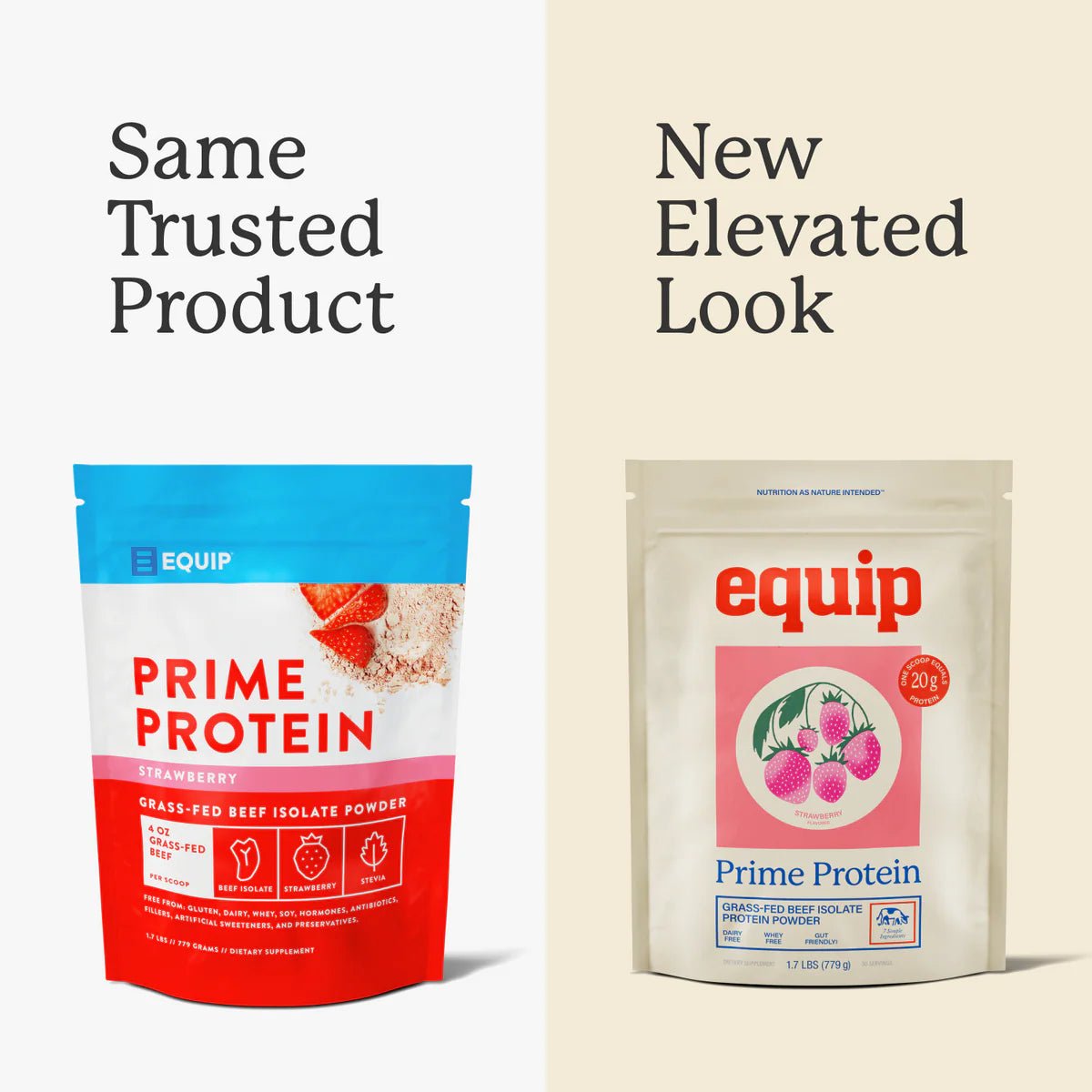 Equip Prime Protein - Original No Added Sugar (Sweetened with Stevia) - Wholistic Nutrition - Protein Powder & Collagen - Equip