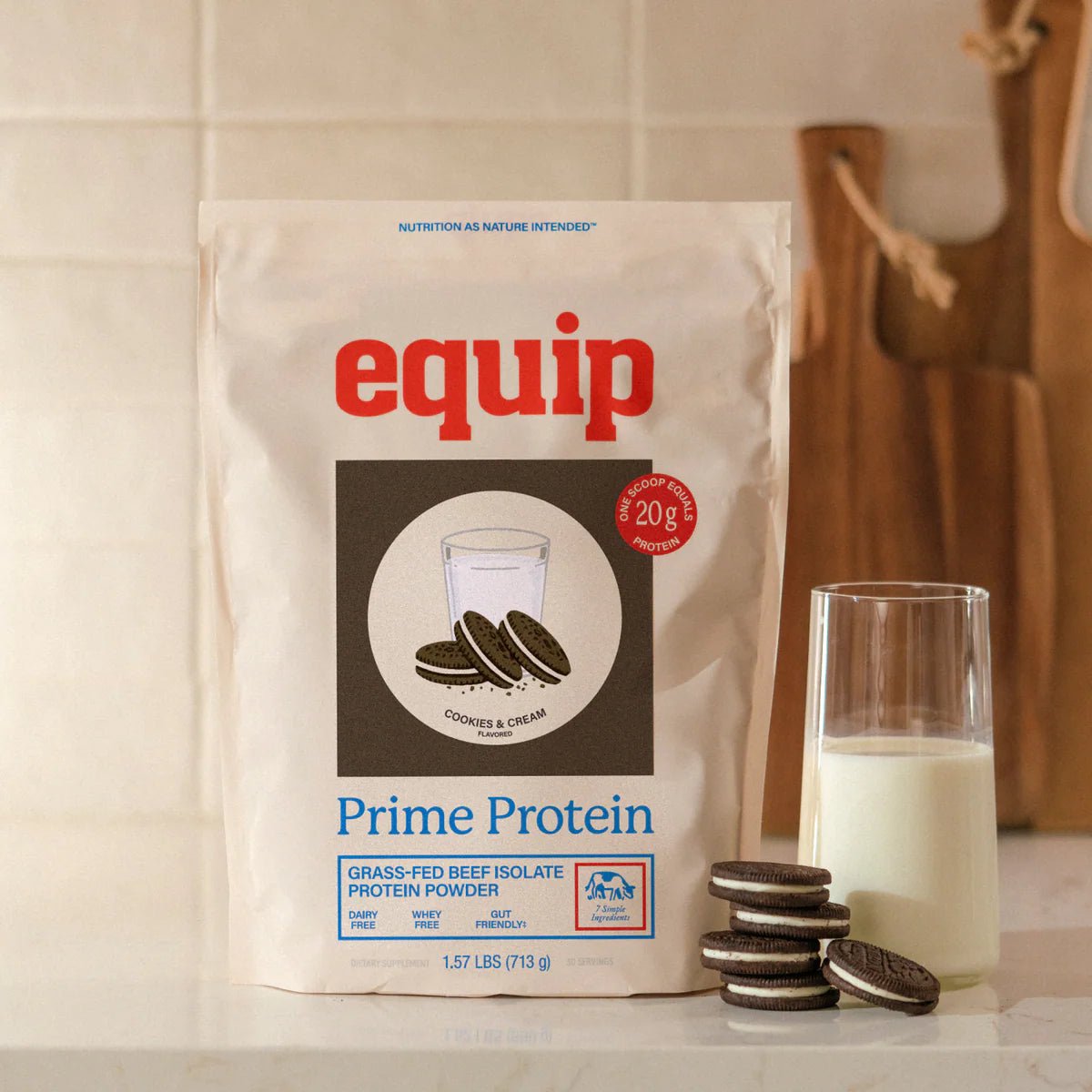 Equip Prime Protein - Original No Added Sugar (Sweetened with Stevia) - Wholistic Nutrition - Protein Powder & Collagen - Equip