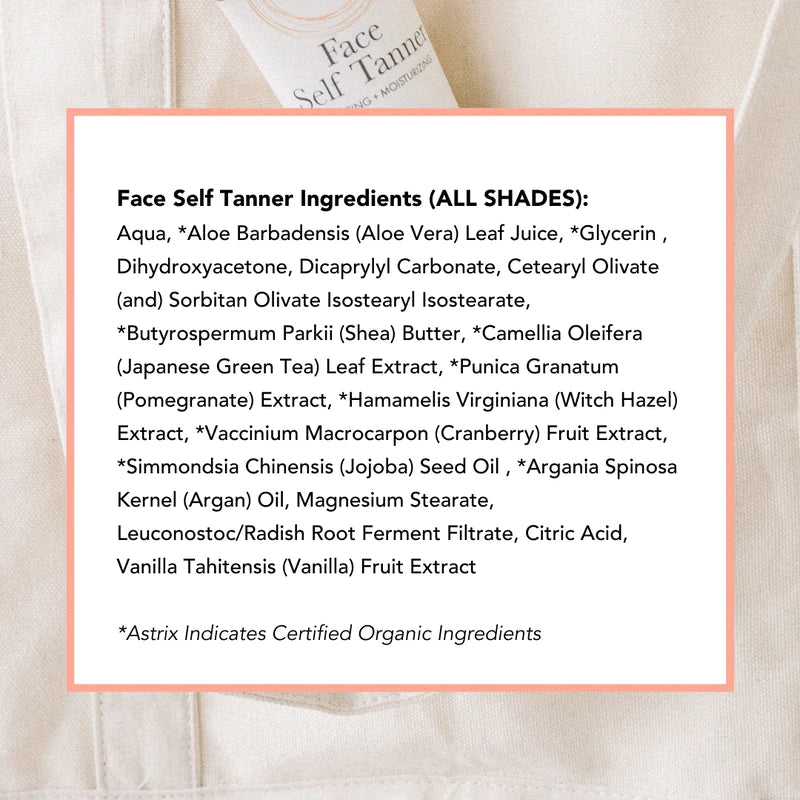 Face Self Tanner 3 oz. - Wholistic Nutrition - Hair, Skin & Body Care - Beauty by Earth