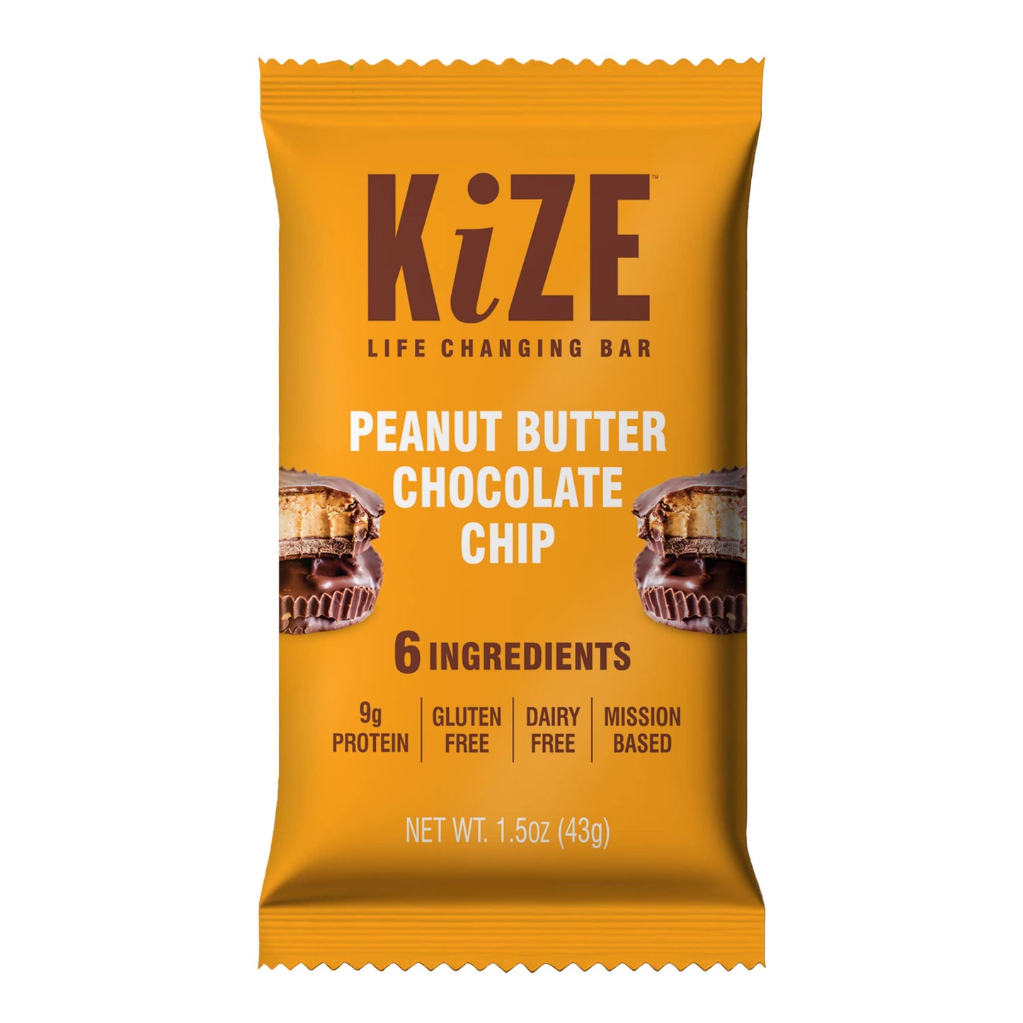 KiZE Peanut Butter Chocolate Chip - Individual bar