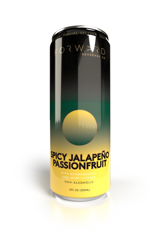 Forward Beverage 4-pack Jalapeno Passionfruit Social Seltzer (2.5 MG THC, 7.5 MG CBD) - Wholistic Nutrition-Beverage-Forward Beverage