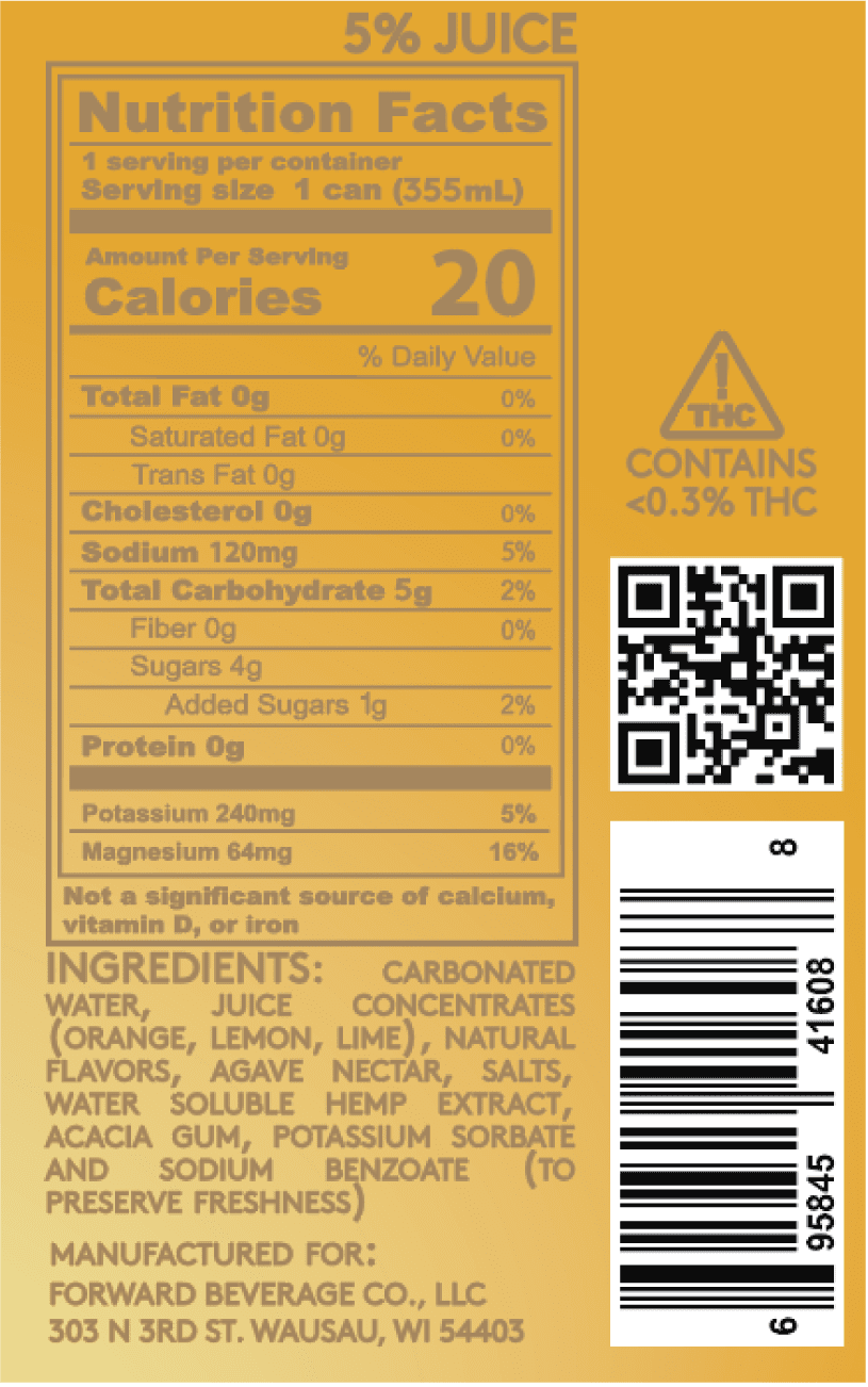 Forward Beverage 4-pack Orange Crush 20mg Social Seltzer - Wholistic Nutrition-Beverage-Forward Beverage
