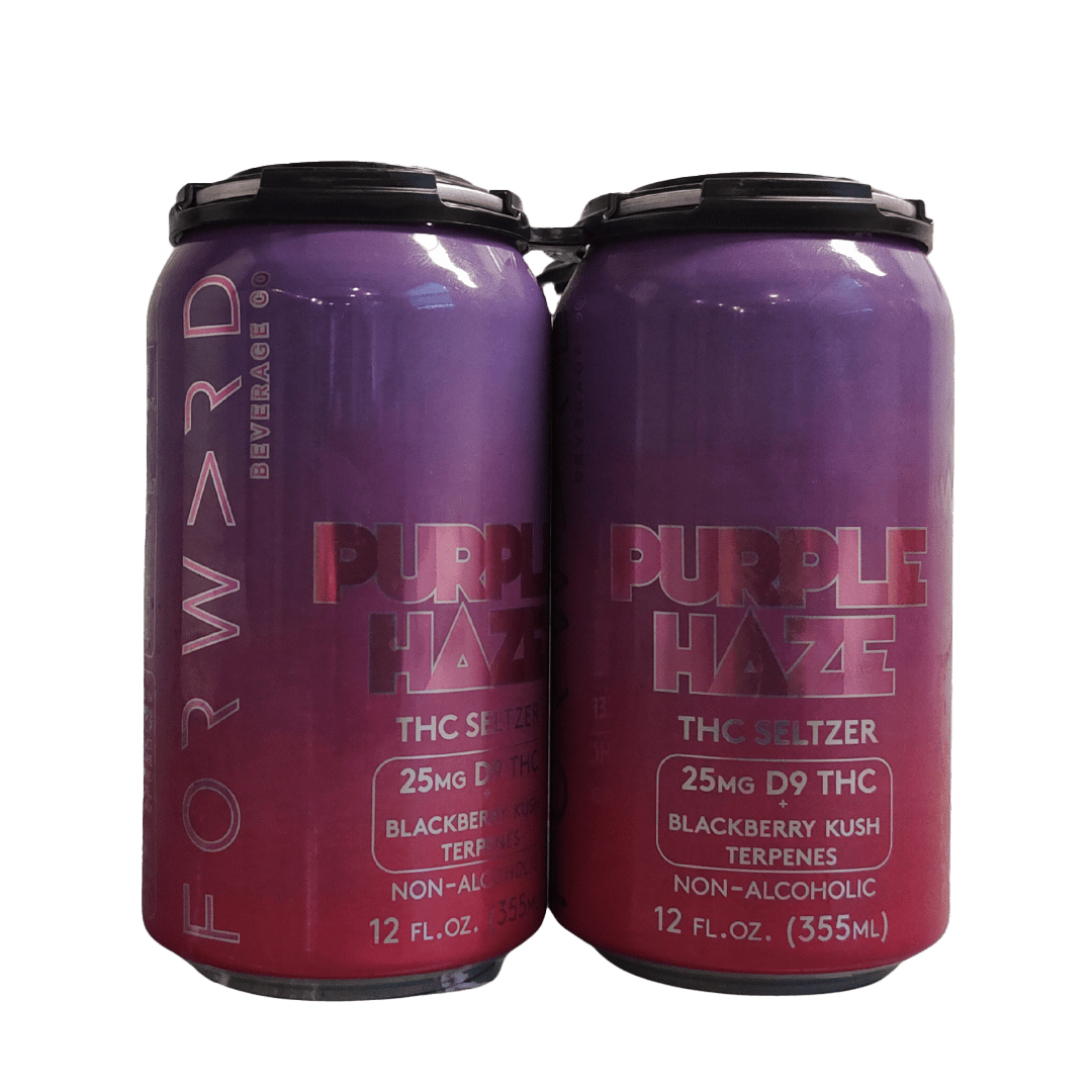 Forward Beverage 4-pack Purple Haze 25mg THC Seltzer - Wholistic Nutrition-Beverage-Forward Beverage