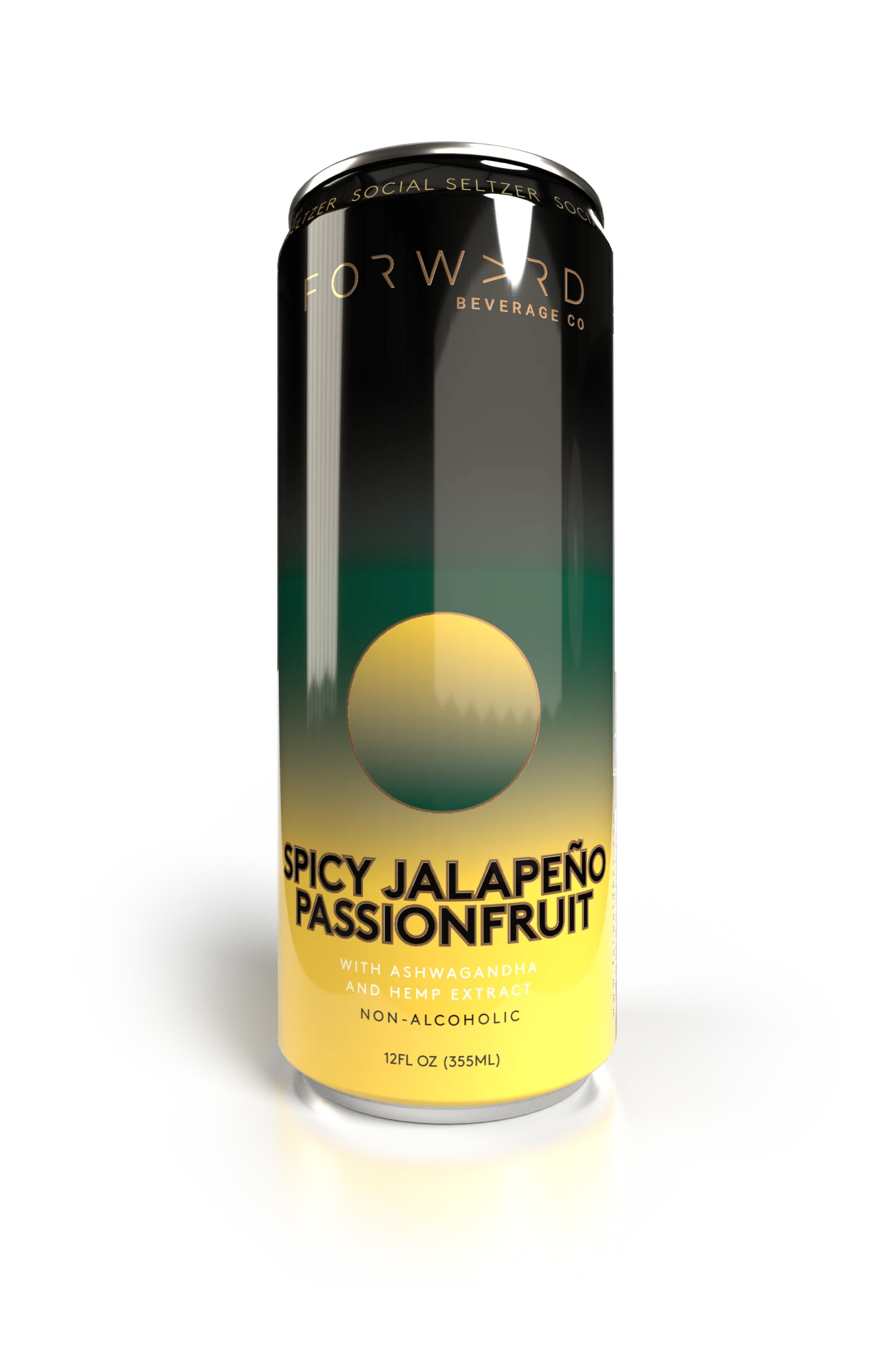 Forward Beverage Social Seltzer (2.5 MG THC, 7.5 MG CBD) 12 oz. Can - Wholistic Nutrition-Beverage-Forward Beverage