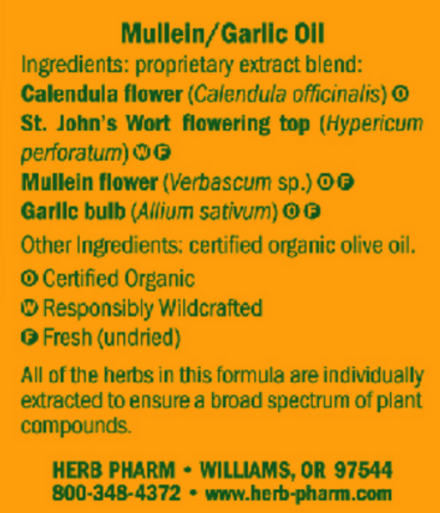 Herb Pharm Kids Mullein Garlic Oil - 1 fl. oz. - Wholistic Nutrition - Default - Herb Pharm