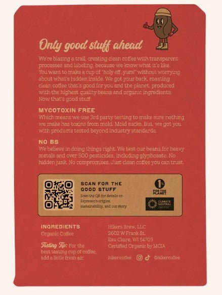 Hiker Whole Bean Coffee - Wholistic Nutrition - Coffee - Hiker