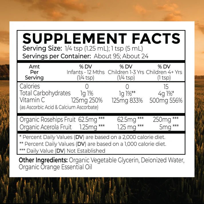 Immune Liquid Vitamin C - Wholistic Nutrition - Wellness Supplements - Dr. Green Life/Mom