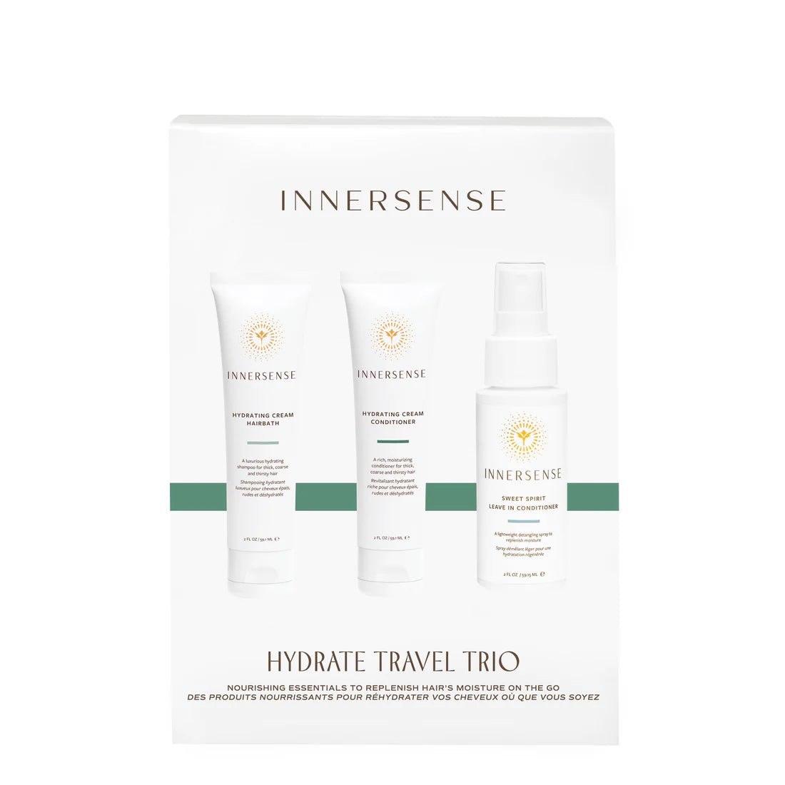 Innersense Travel Trio - Hydrate Collection - Wholistic Nutrition - Hair, Skin & Body Care - Innersense