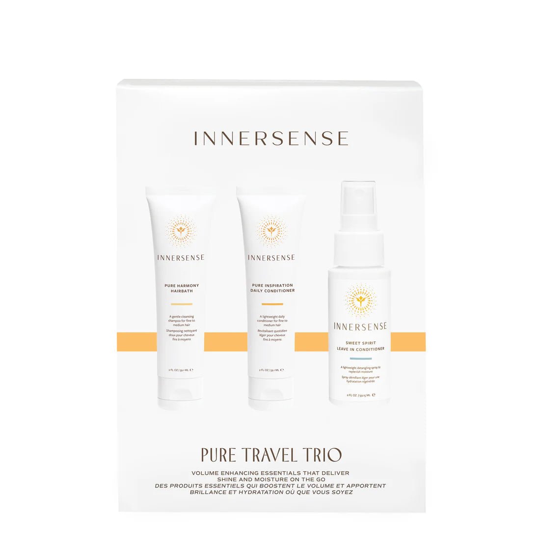 Innersense Travel Trio - Pure Collection - Wholistic Nutrition - Hair, Skin & Body Care - Innersense