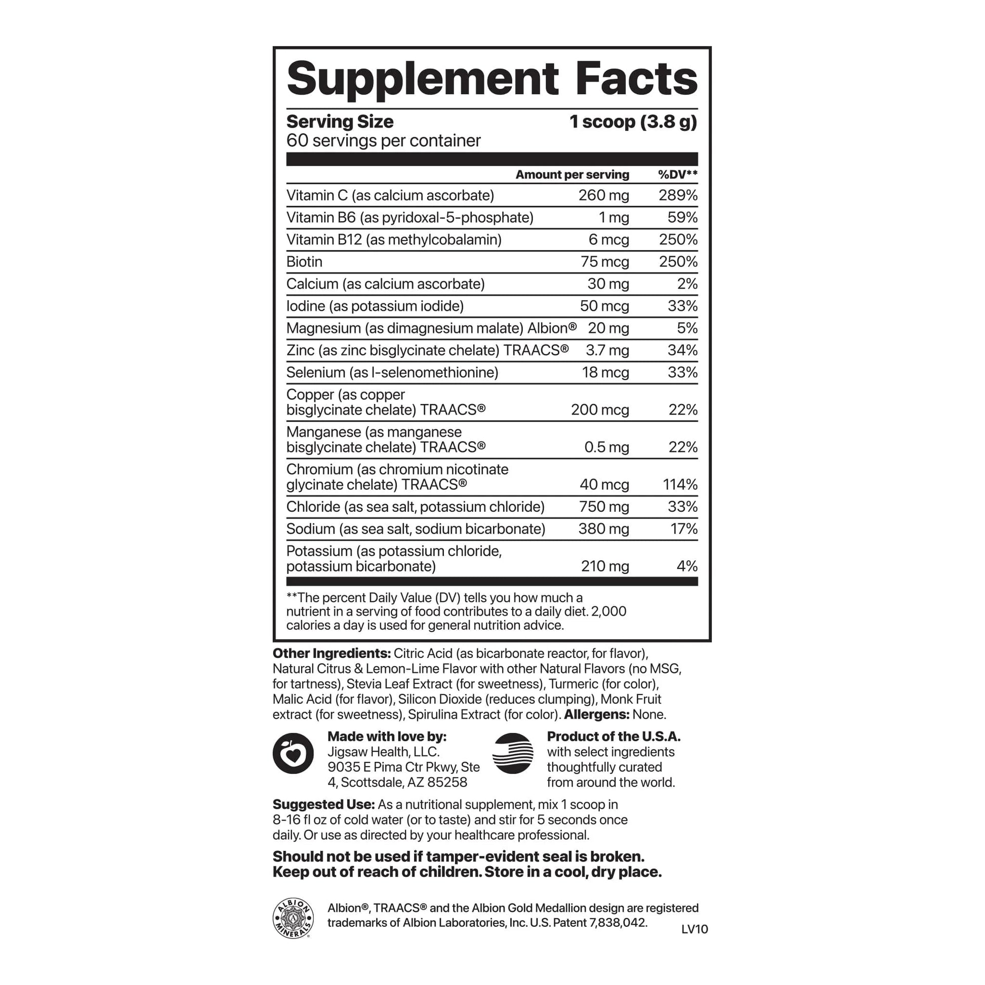 Jigsaw Electrolyte Supreme - Wholistic Nutrition - Minerals & Hydration - Jigsaw