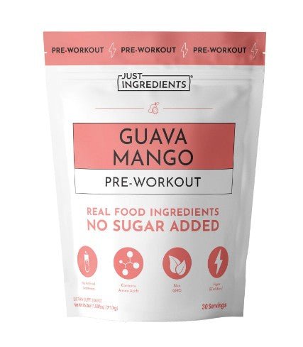 Just Ingredients Guava Mango Pre-Workout - Wholistic Nutrition - Just Ingredients