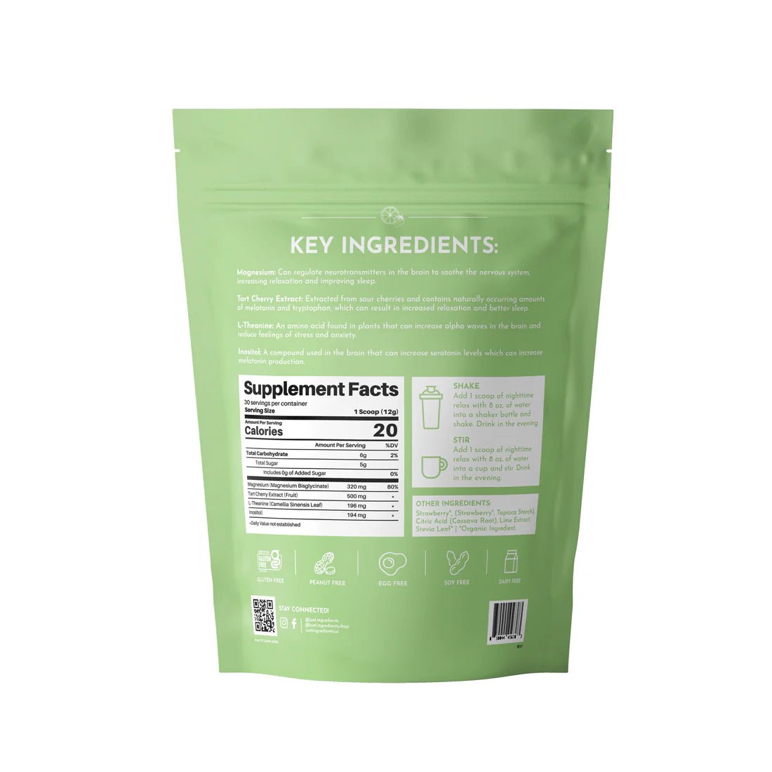 Just Ingredients Nighttime Relax - Wholistic Nutrition - Minerals & Hydration - Just Ingredients